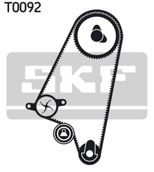 Водяной насос + комплект зубчатого ремня SKF (VKMC90202)