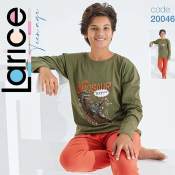 Піжама для хлопчиків-підлітків тм Larice kids 20046 Dino 152-158 см