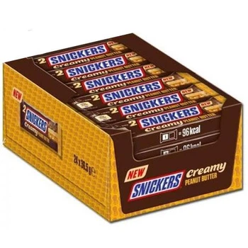 Упаковка батончиків Snickers Creamy 36.5 г х 24 шт