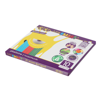 Пластилін 10 кольорів, 200 г, SMART Line