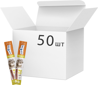 Упаковка лакомств для кошек Club 4 Paws Premium мясная палочка c индейкой и кроликом 0.005 кг x 50 шт (4820215366205)