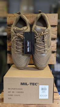 Кросівки Mil-Tec черевики чоловічі легкі та міцні 44 розмір з амортизаційною підошвою для бігу та тренувань Койот M-T