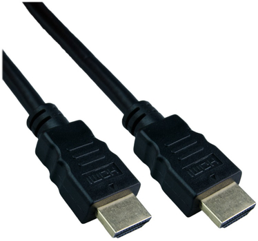 Кабель DPM HDMI to HDMI прямий конектор 1 м чорний (BMHDMI12) (5900672655216)