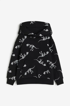 Худи H&M 92см черный динозавры 1095998
