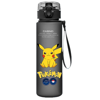Пляшка для води дитяча 560 мл Покемони Пікачу M-2, Pokemon, Grey