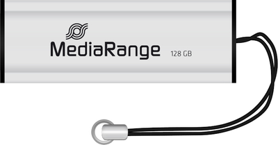 Pamięć flash USB MediaRange 128GB USB 3.0 Black/Silver (4260283118878)