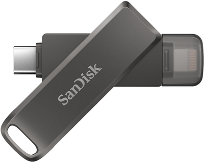 Pamięć flash USB SanDisk iXpand Luxe 256GB USB Type-C + Lightning Black (SDIX70N-256G-GN6NE)