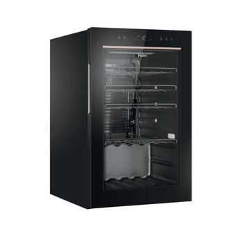 Винный шкаф Haier, 82x49.7х58, холод.отд.-118л, зон - 1, бут-49, ST, дисплей, черный