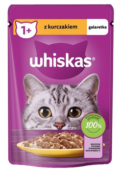 Mokra karma dla kotów Whiskas z wołowiną w sosie 85 g (5900951301933)