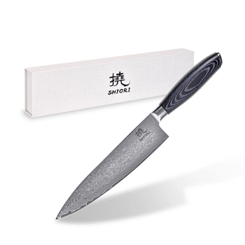 Nóż szefa kuchni Shiori Kuro Sifu ze stali damscenskiej (Shiori ID: 193)