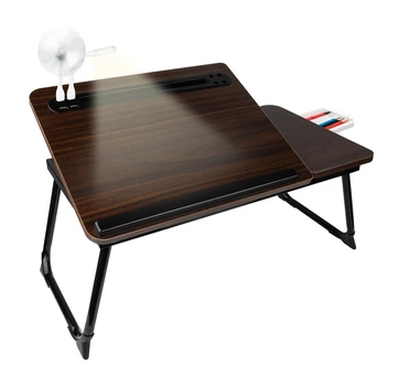Столик для ноутбука DYXON Transformix 3 USB LED Fan black-walnut