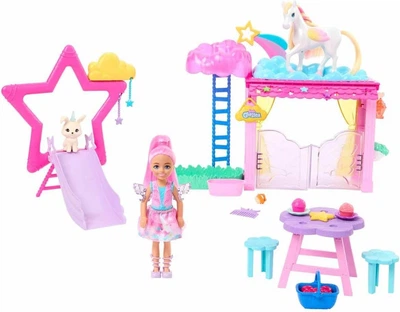 Игровой набор Барби Кукла Челси и Пегас Прикосновение магии Barbie A Touch of Magic Chelsea & Pegasus (HNT67)