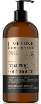 Кондиціонер Eveline Organic Gold для сухого і пошкодженого волосся відновлюючий 500 мл (5903416032427)