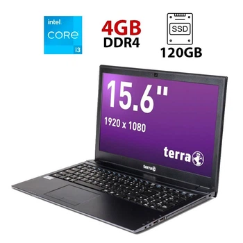 Ноутбук Terra Mobile 1515 / 15.6" (1920x1080) IPS / Intel Core i3-7100U (2 (4) ядра по 2.4 GHz) / 4 GB DDR4 / 120 GB SSD / Intel HD Graphics 620 / WebCam б/в