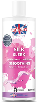 Кондиціонер Ronney Silk Sleek Professional Conditioner Smoothing для тонкого і тьмяного волосся розгладжуючий 1000 мл (5060589155084)