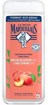 Żel pod prysznic Le Petit Marseillais Organic Peach & Nectarine Bio 650 ml (3574661701288)
