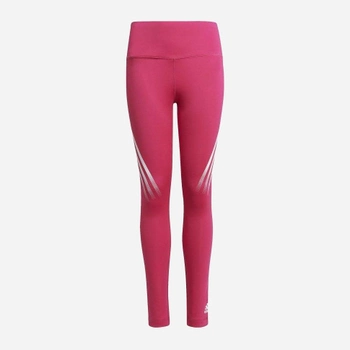 Młodzieżowe legginsy sportowe dla dziewczynki Adidas G Bthis3S Tight H16904 164 cm Różowe (4064057783381)