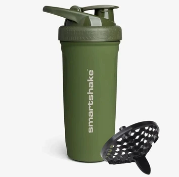 Шейкер спортивний SmartShake металевий Reforce Stainless Steel 30oz900ml Army Green