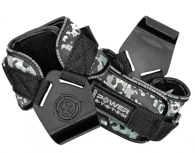 Гаки для тяги на зап'ястя Power System PS-3370 Hooks Camo BlackGrey XL