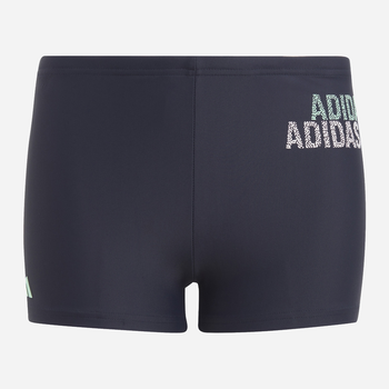 Підліткові плавки-боксери для хлопчика Adidas Logo Swim Brief H49556 140 см Темно-сірі (4066745078984)