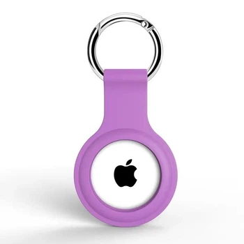 Захисний силіконовий чохол брелок для Apple Airtag на ключі / рюкзак / нашийник, фіолетовий (77553659)