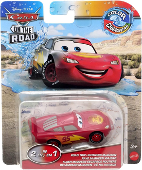 Samochód Mattel Disney Pixar Cars On The Road Color Changers Roas Trip Lightning McQueen (0194735027880)