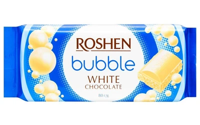 Упаковка шоколаду Roshen Білий пористий 80 г х 20 шт