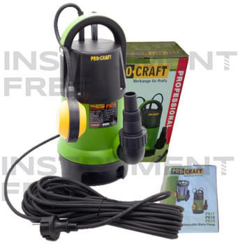 Дренажно-фекальний насос ProCraft PN18 (кабель 10м, з поплавцем)