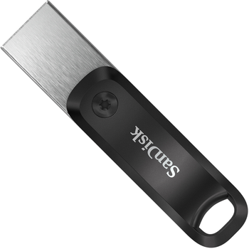 Флеш память USB SanDisk iXpand Go 64GB USB 3.0 + Lightning Black/Silver (SDIX60N-064G-GN6NN)