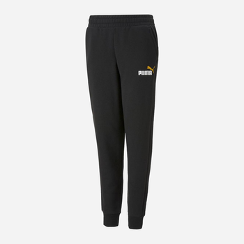 Дитячі теплі спортивні штани на флісі для хлопчика Puma Ess+ 2 Col Logo Pants Fl Cl 586988-54 110 см Чорні (4065449096003)