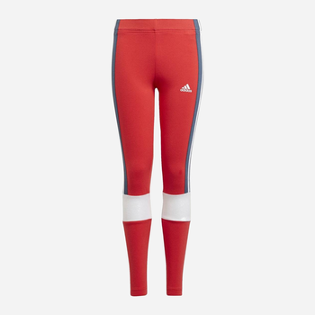 Młodzieżowe legginsy sportowe dla dziewczynki Adidas G Cb Leg GN3965 170 cm Czerwone (4064044929044)