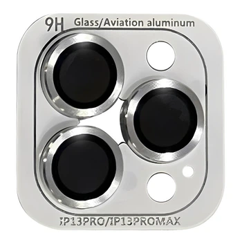 Захисне скло Epik Metal Classic на камеру (в упак.) на Apple iPhone 13 Pro / 13 Pro Max Срібний / Silver