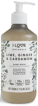Żel do mycia rąk I Love Naturals - Lime, Ginger and Cardamon 500 ml (5060351549882)