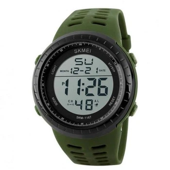 Часы наручные 1167AG SKMEI с подсветкой, ARMY GREEN-BLACK