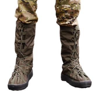 Тактичні водовідштовхувальні військові бахіли гамашії для взуття від дощу та грязі для захисту на берці Хакі M ( 39-41 розмір)