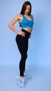 Лосіни легінси жіночі спортивні з ефектом push-up (пуш-ап) Безшовні Тайтси Чорний розмір XL (70001)