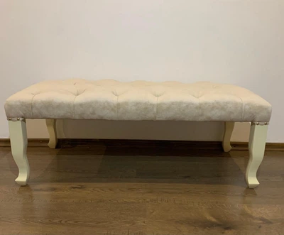 Банкетка з дерева 100 см Бежевий/Слонова кістка Ivory