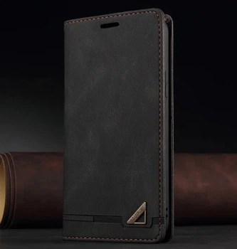 Чехол книжка на магните G.Q. для Xiaomi Redmi Note 7 черный бумажник