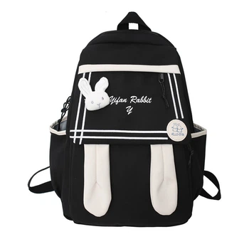 Рюкзак Lesko 21727 Зайка Black 20L подростковый