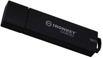Pendrive Kingston D300SM AES 256 XTS Encrypted USB 16GB USB 3.1 Czarny (IKD300SM/16GB)