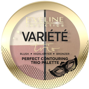 Paleta do konturowania twarzy Eveline Cosmetics Variete 02 Medium 10 g (5901761969382)