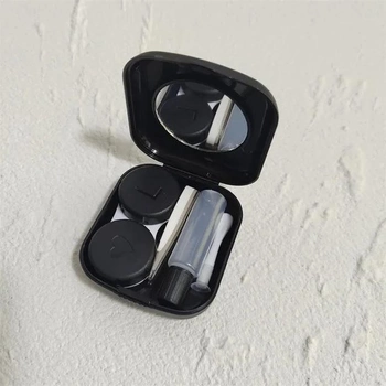 Дорожный набор / контейнер OOLVS для хранения контактных линз с зеркалом черный (74841486)