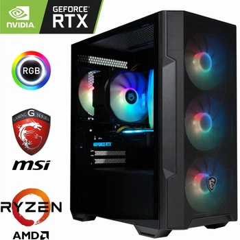 Компьютер MSI Ryzen 5 5600 • RTX 5060 8ГБ • 16ГБ DDR4 • SSD 1ТБ • ПК для игр и работы