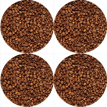Набір круглих підкладок, 4D килимків, на стіл 33 х 33см 4шт, Coffe (5905342640141)