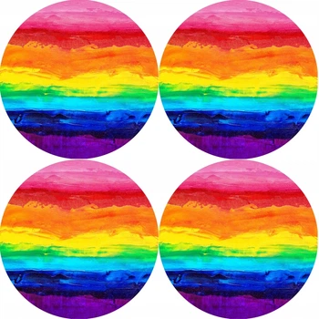 Набір круглих підкладок, 4D килимків, на стіл 33 х 33см 4шт, Colorfull (5905342640066)