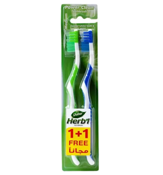Зубная щетка Dabur Herb'l средней жесткости – 2шт в упаковке