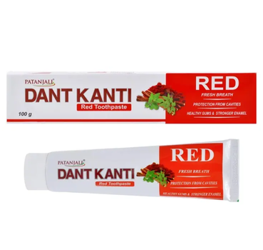 Зубна паста аюрведична Patanjali Дант Канті — Ред, 100 г