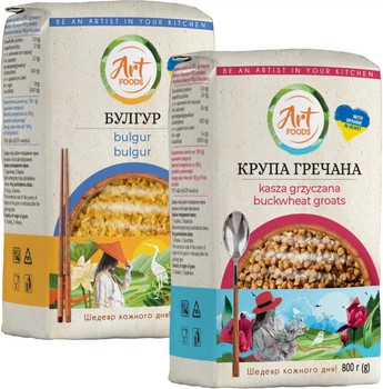 Набор круп Art Foods Булгур 800 г + Гречневая быстросвариваемая 800 г (1.6 кг) (3983323749)