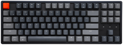 Клавіатура Keychron K8 87Key, Gateron G Pro Red, Hot-Swap, BT/USB-A, EN/UKR, RGB, Чорний (K8H1_KEYCHRON)