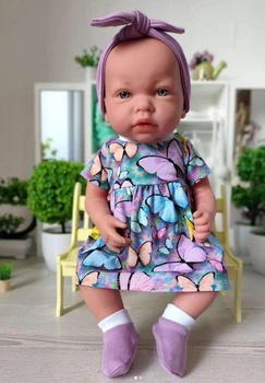 Лялька вінілова Ane Baby в сукні ручної роботи Marina&pau, 45 см